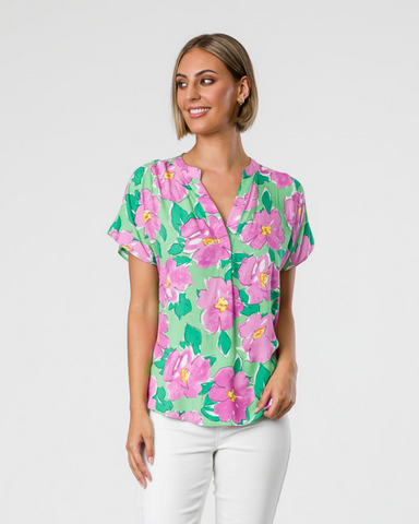 Democracy Marcia Printed Blouse