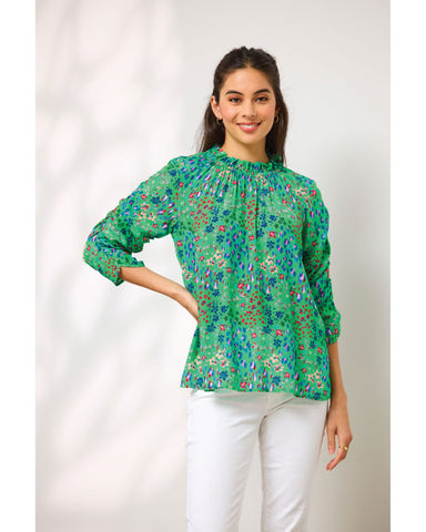 Duo Melody Rouched Sleeve Top