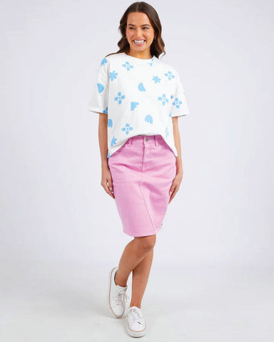 Elm Belle Denim Skirt - Lilac