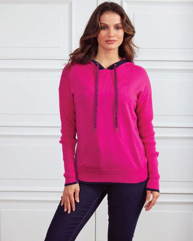 Newport Anderson Merino Hoodie - Fuchsia