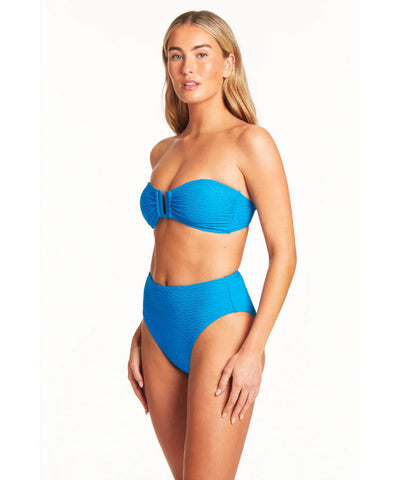 Sea Level Honeycomb Retro High Waist Bikini Pant - Capri