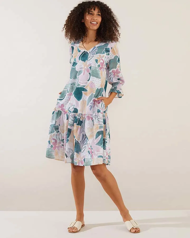 Yarra Trail Watercolour Blooms Dress