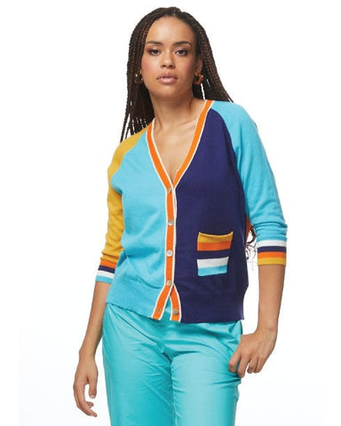 Z & P V Cardi - 5502 - Aqua