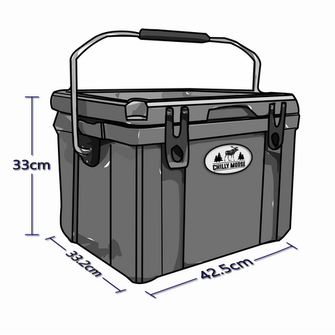 Dimensiones exteriores de 25L