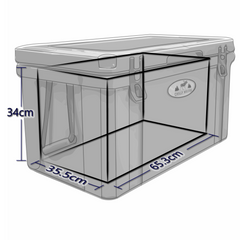 Dimensiones interiores de 75 litros