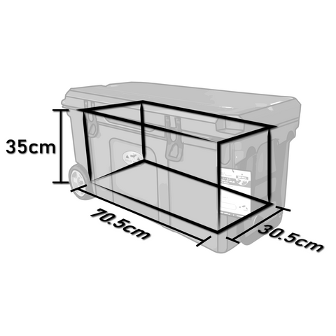 Dimensions intérieures de l'explorateur à roues 75L