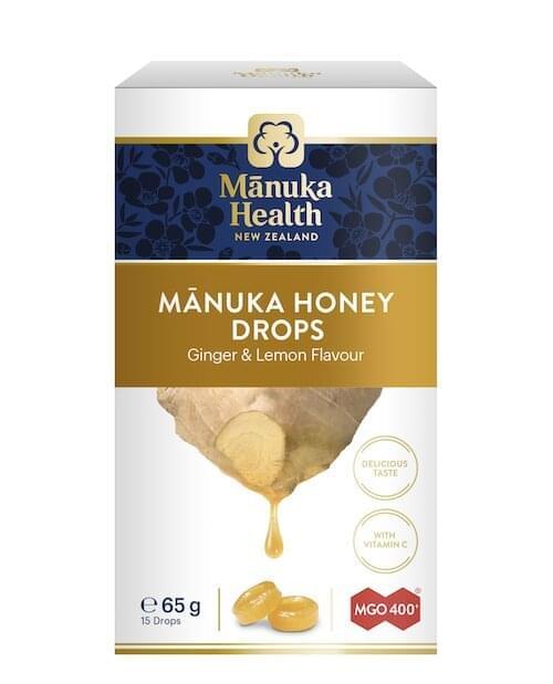 Bomboane miere de Manuka MGO 400+ (65g) (ghimbir si lamaie)