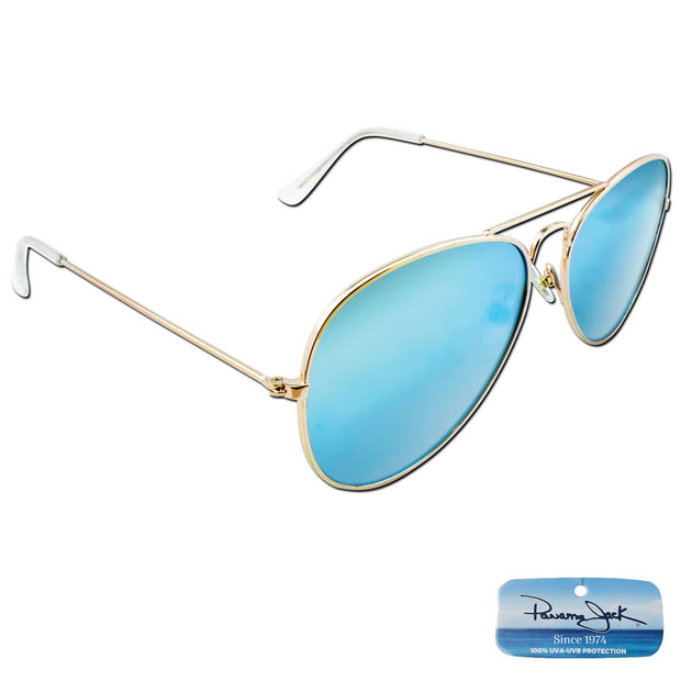 Flat Lens Aviator Sunglasses, 100% UVA-UVB Protection – Panama Jack®