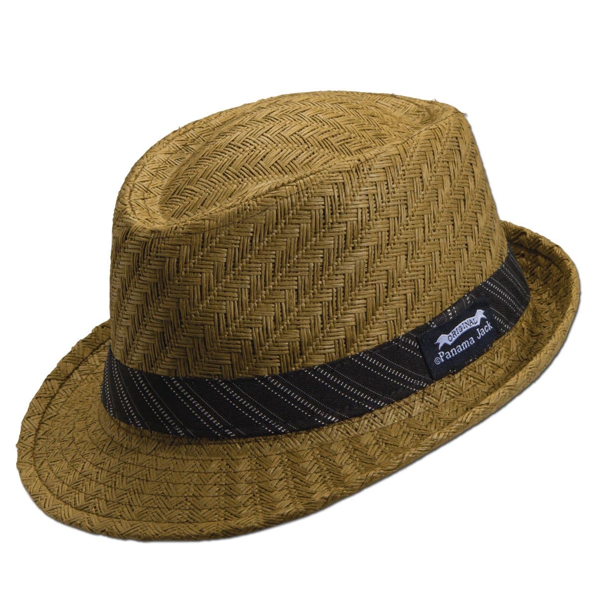 tub Fakultet Hop ind Striped Band Fedora Sun Hat – Panama Jack