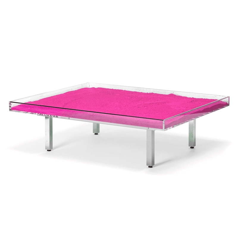 Yves Klein Pink "Monopink" Glass Table | Collectioni