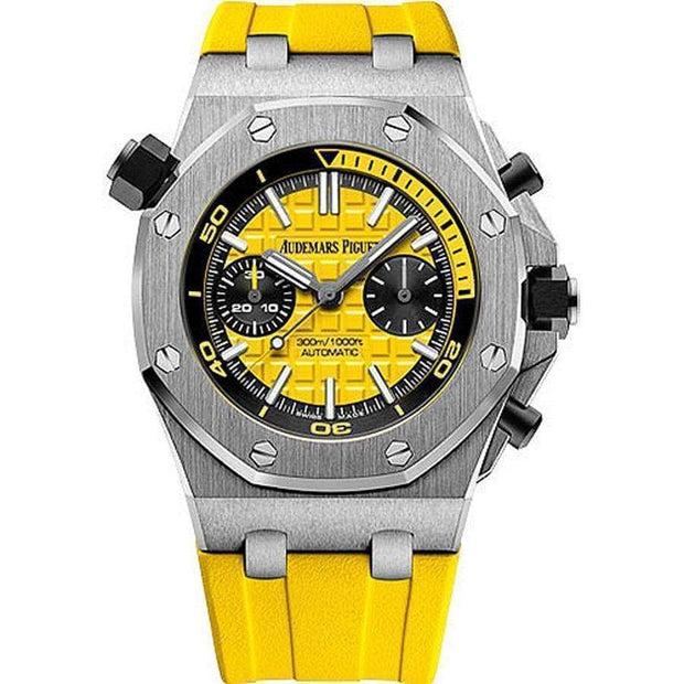 Audemars Piguet Royal Oak Offshore Diver Chronograph 42mm 26703ST Yellow  dial - First Class Timepieces