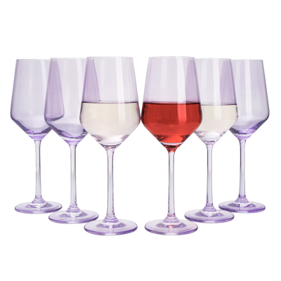 Designer Handblown Crystal Wine Glasses, Unique Iridescent Design, Perfect  Gift, Red Wine, Universal Wine, Colored Stemware Set of 2,4,6,8 