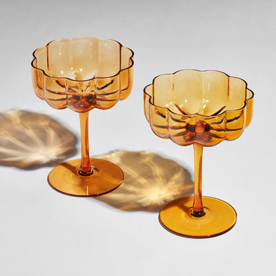 Flower Vintage Wine Glassware - Set of 2-13 oz Colorful Cocktail, Martini &  Champagne Glasses, Prose…See more Flower Vintage Wine Glassware - Set of