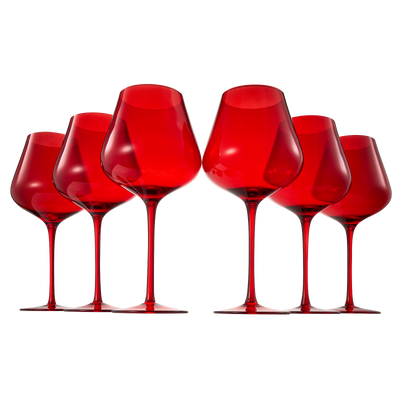 Colored Crystal Wine Glass Set of 6, Large Stemmed 12 oz Glasses, Great for  all Occasions & Special …See more Colored Crystal Wine Glass Set of 6