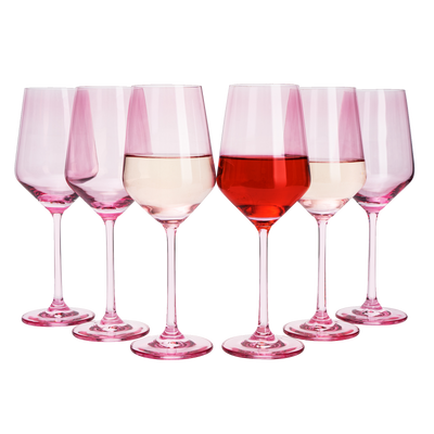 TableTop King Colored Wine Glasses Set of 6 - Colorful Stem Wine Glasses 10  Oz - Red Nuance Accent C…See more TableTop King Colored Wine Glasses Set