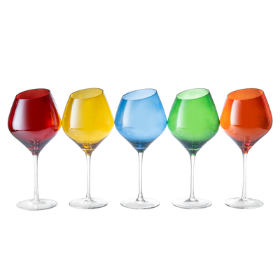 Colored Crystal Wine Glass Set of 6, Gift For Hosting, Her, Wife, Mom  Friend - Large 20 oz Glasses, …See more Colored Crystal Wine Glass Set of  6