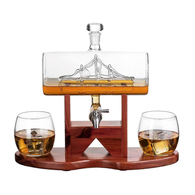 Minimalist Glass Carafe, Carafe and Glass Set, Whiskey Decanter, Whisk –  Casa Amore