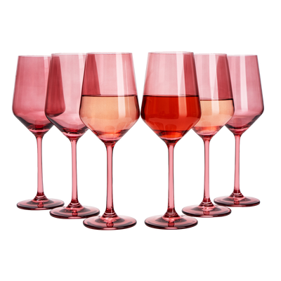 The Wine Savant Aesthetic Cloud Elegant Crystal Wine & Water Glasses, Hand  Blown, Premium Trendy Sand Blasted Glasses - Stemmed Red White Wine