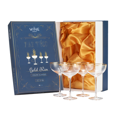 Gold Rim Wine Glasses set of 4 - Ã˜3.5 x 9.8 H - Yahoo Shopping