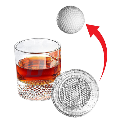 Golf Ball Whiskey Chillers & Pouch | Golf Gift Set | Glass Whiskey Stones  for Chilling Vodka, Whiskey & Scotch