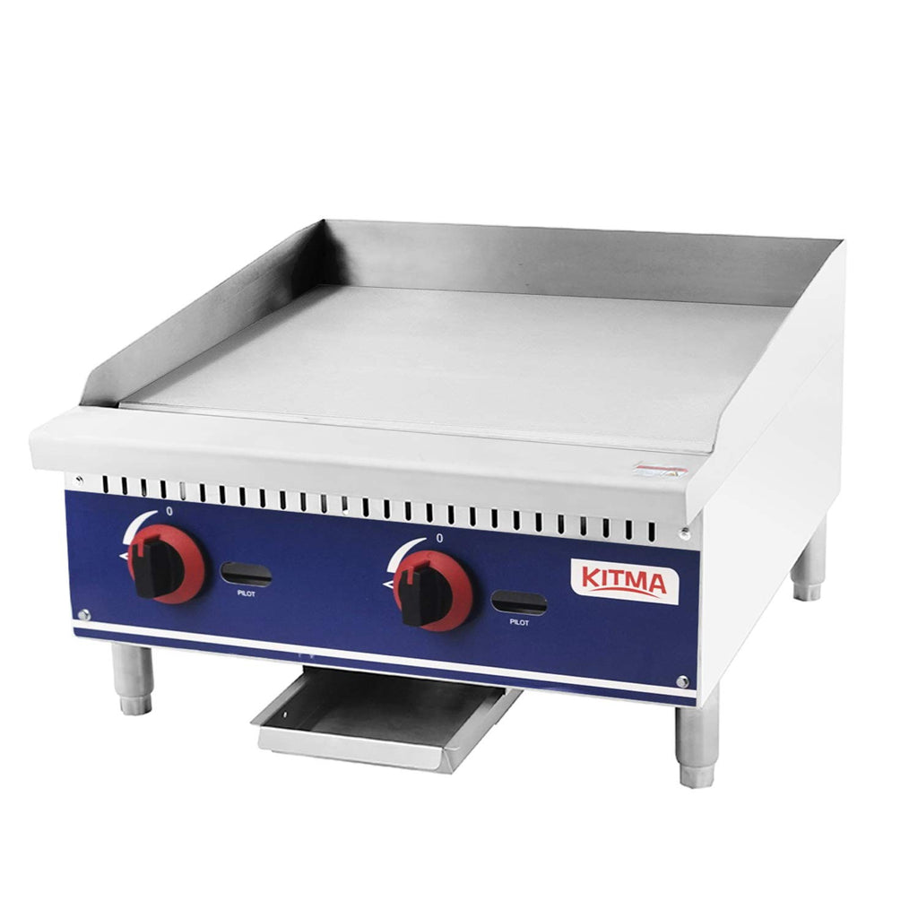 Commercial Countertop Manual Griddle Kitma 24 Liquid Propane