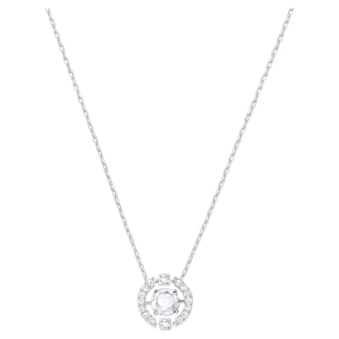 Ocean of Heart Swarovski Crystal Silver Necklace – Mystic Flavia