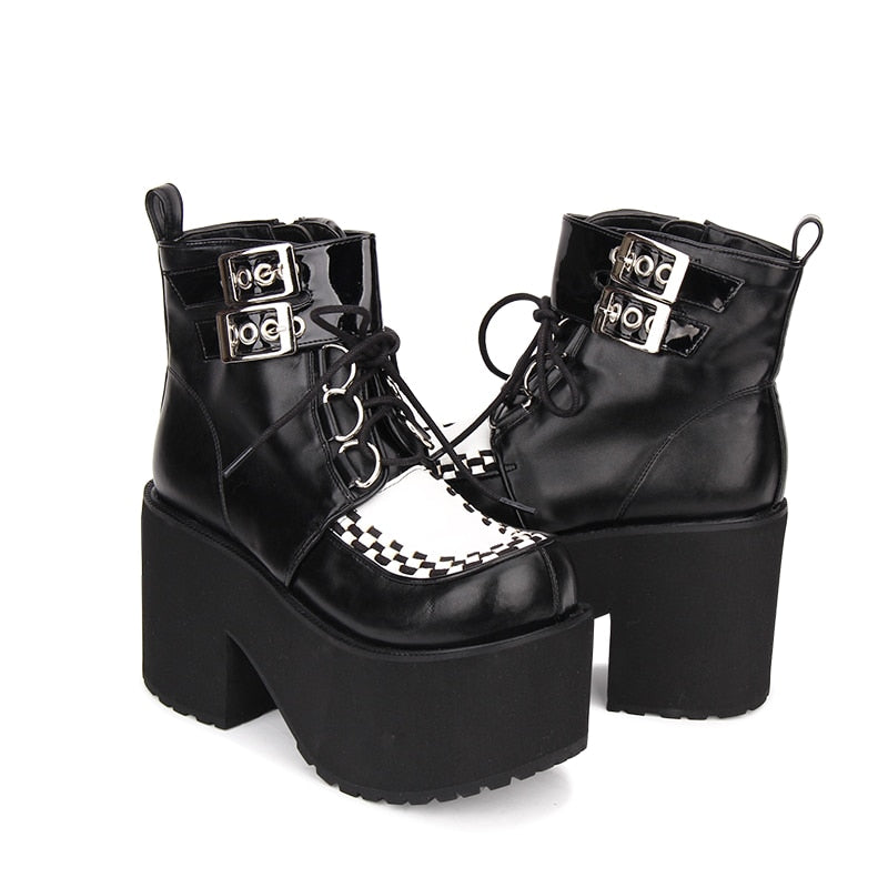 Demonic Queen Platform Boots (Vegan Leather)