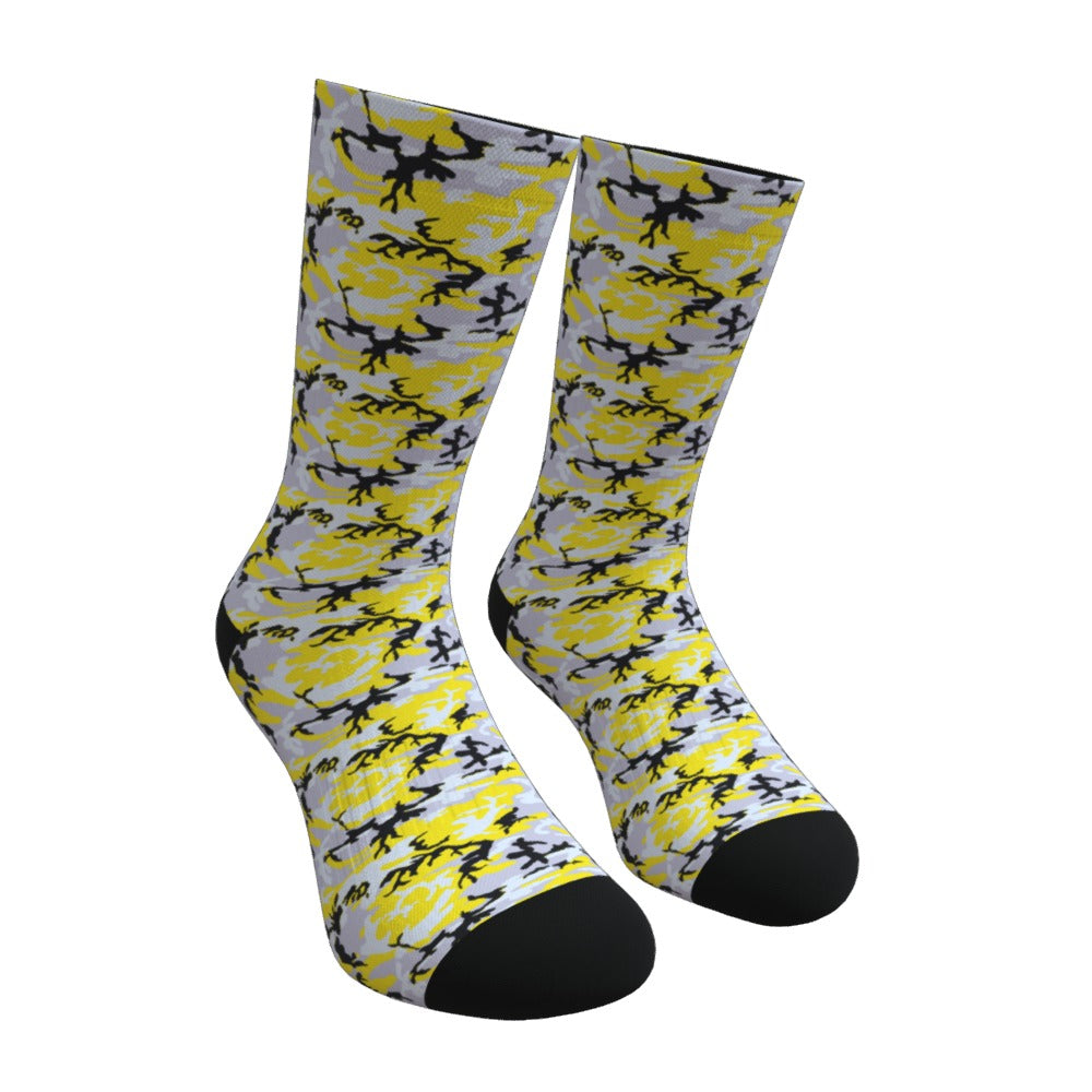 Black and Yellow ERDL Camouflage Crew Socks