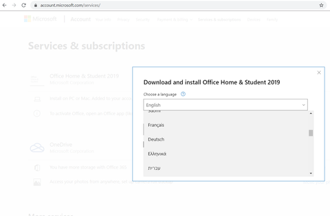 microsoft office home and student 2019 with outlook