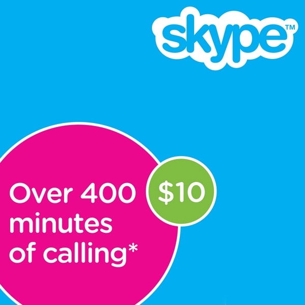 business card skype logo