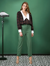 Load image into Gallery viewer, Serenity Check Crop Blouse (8-12)