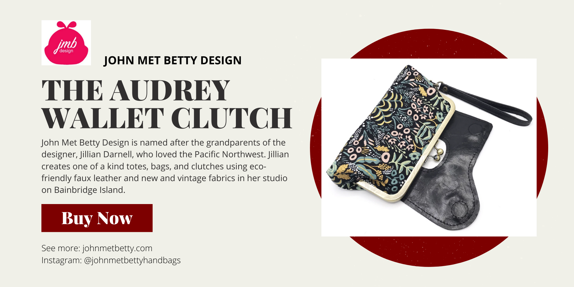 John Met Betty Design Audrey Wallet Clutch