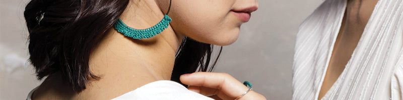 Turquoise Silver Jewelry, Geo Hoops and Baras Ring