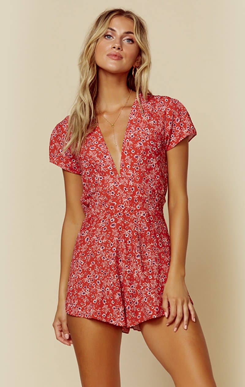 BLUE LIFE DAY TRIPPER ROMPER - CHERRY DITSY FLORAL