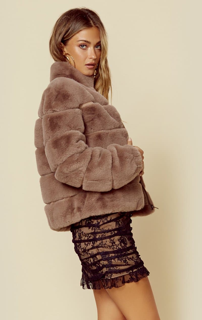 GENERATION LOVE JODI FAUX FUR - TAUPE