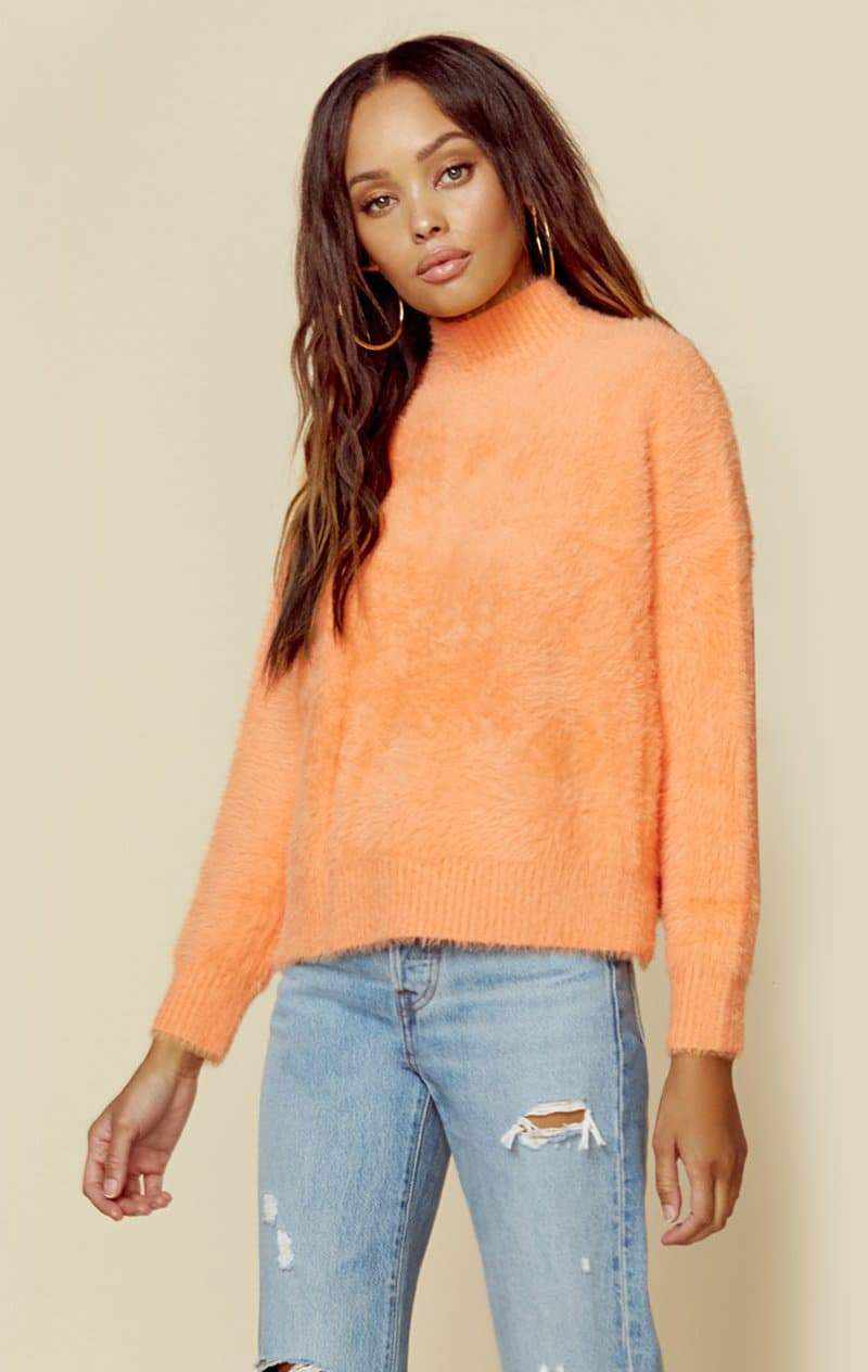 4SI3NNA NOAH SWEATER - BRIGHT ORANGE