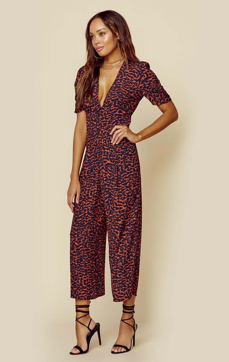 BLUE LIFE XIMENA ROMPER - RISKY RED LEOPARD