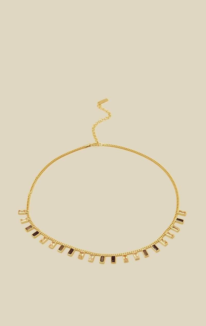 NATALIE B AMBER OMBRE NECKLACE - GOLD