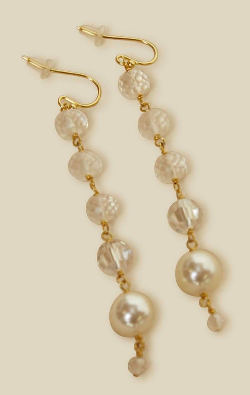 CHAN LUU INC CREAM PEARL MIX EARRING - CREAM PEARL