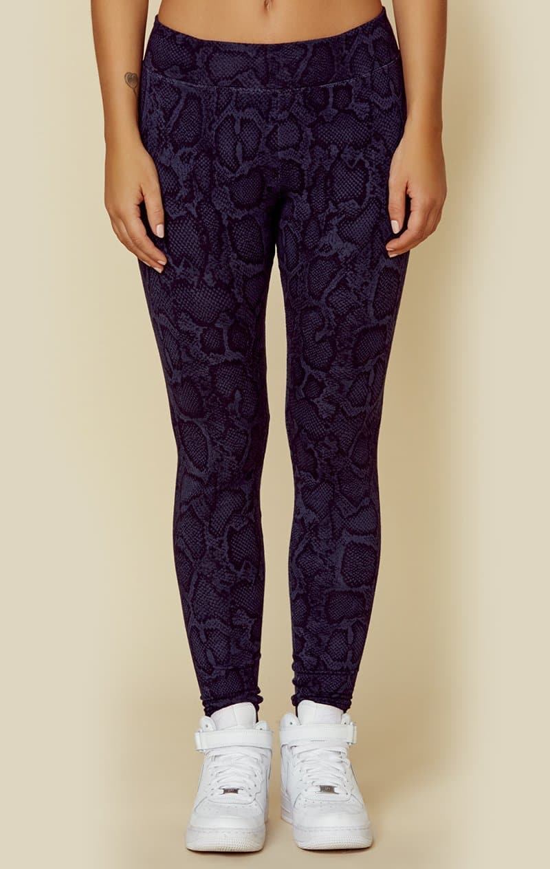 SUNDRY PYTHON YOGA PANT - NAVY PYTHON