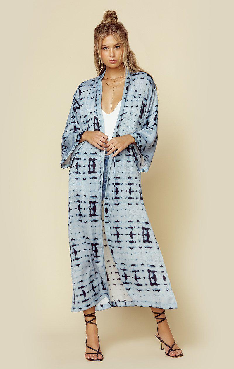 BLUE LIFE DAY DREAMER ROBE | New - BLUE LINEAR TIE DAY