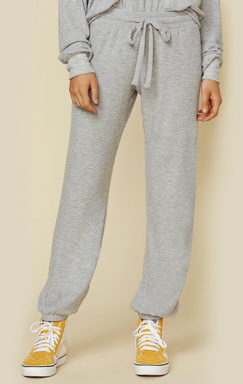 LNA Clothing BRUSHED JOGGER - HEATHER GREY