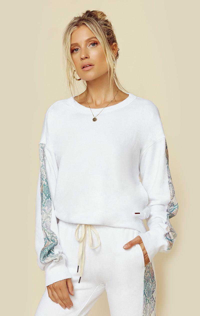 n:PHILANTHROPY AZURE SWEATSHIRT - SHERBERT PYTHON