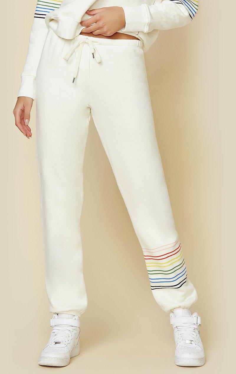 SUNDRY RAINBOW STRIPE SWEATPANTS | New - PIGMENT PAPER