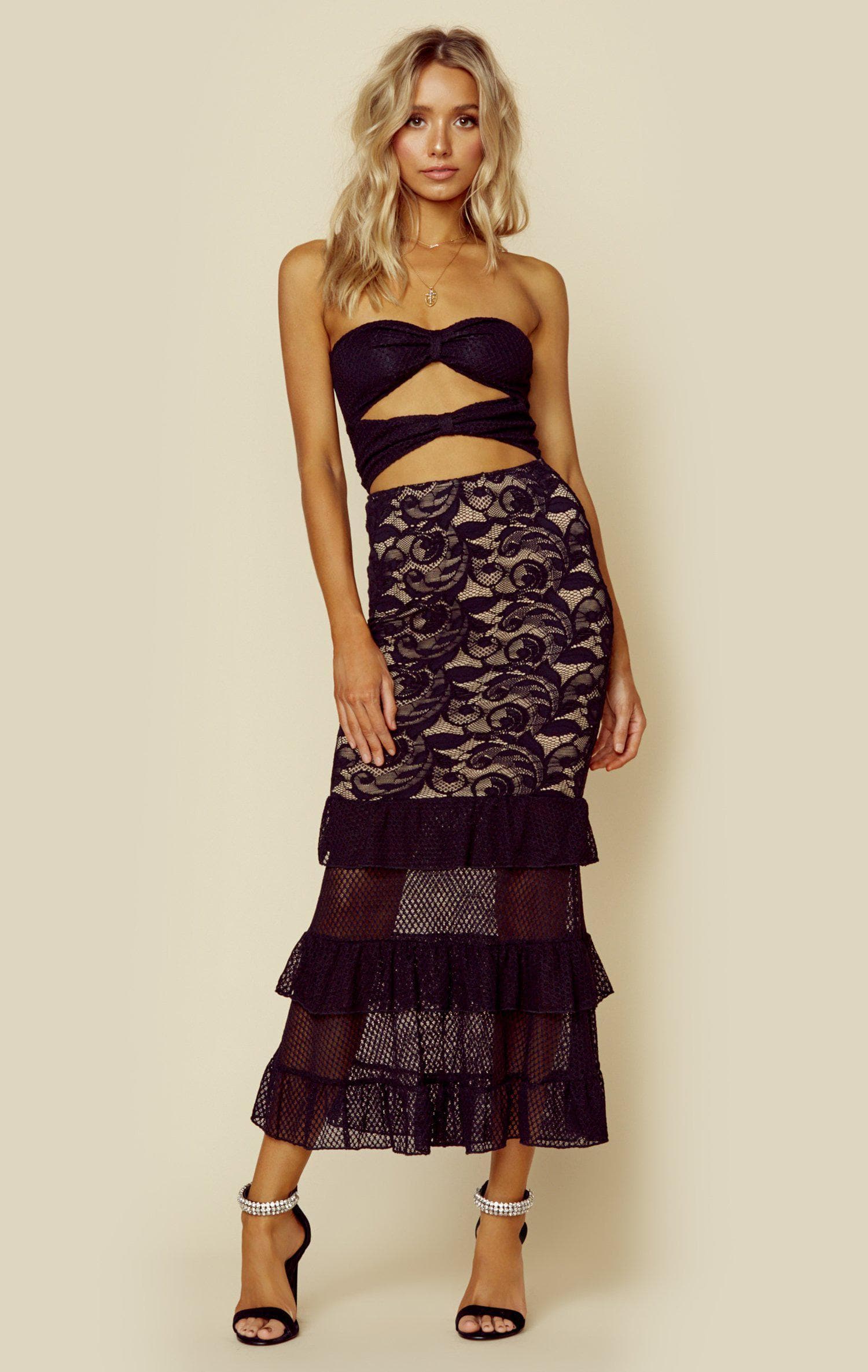 NIGHTCAP BOWTIE MAXI - BLACK