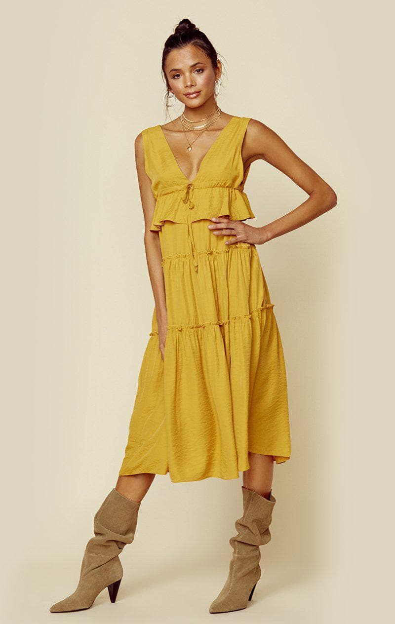 SAGE THE LABEL ALESSANDRA DRESS - MUSTARD