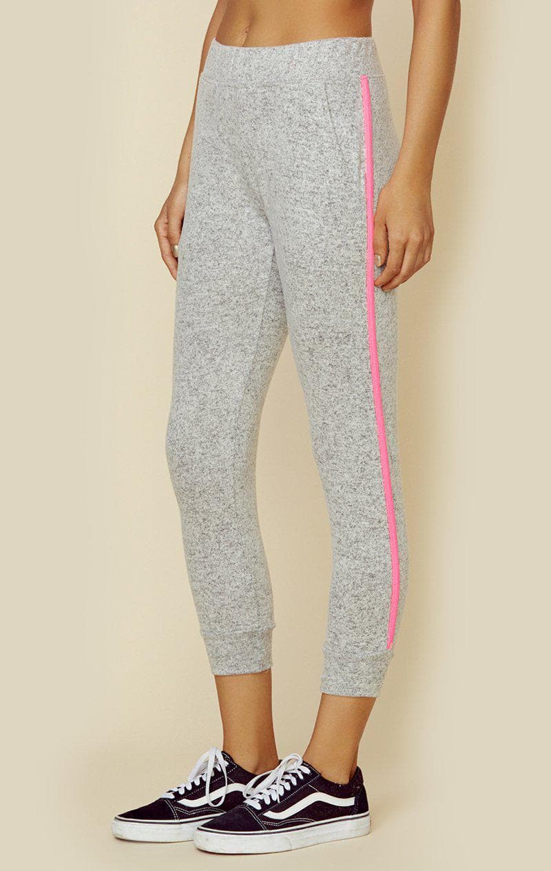 WASHED & WORN SKINNY SWEAT STRIPE | New - NEON PINK