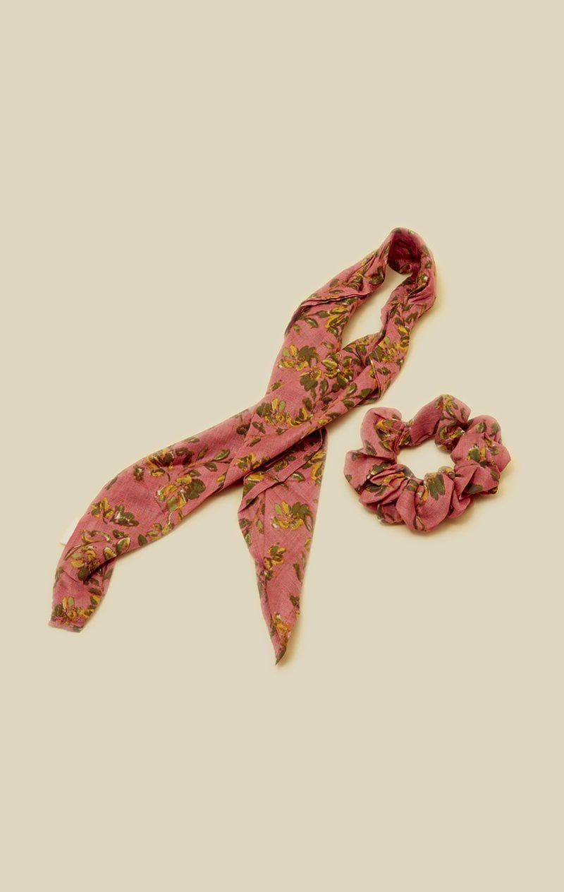 CHAN LUU INC NECKERCHIEF SCRUNCHIE - MAUVE SCRUNCHIE