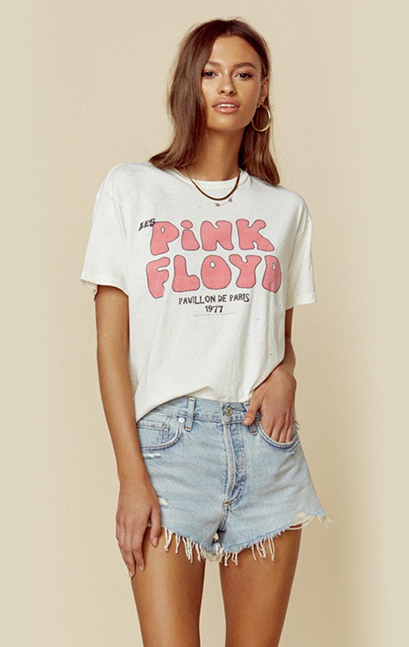 THE ORIGINAL RETRO BRAND PINK FLOYD PARIS CROP TEE - ANTIQUE WHITE