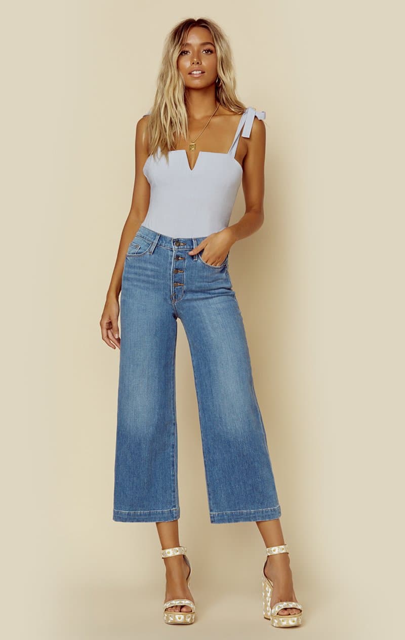 FRAME DENIM ALI WIDE CROP EXPOSED BUTTONS - YORKSHIRE